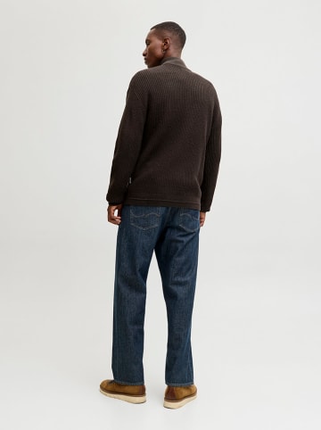 Jack & Jones Sweter "Kaito" w kolorze brązowym