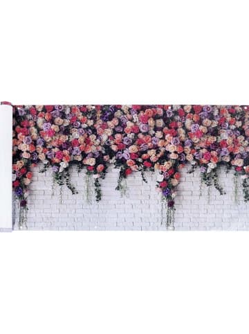 Wenko Privacyscreen "Rozen" grijs/roze - (B)500 x (H)85 cm