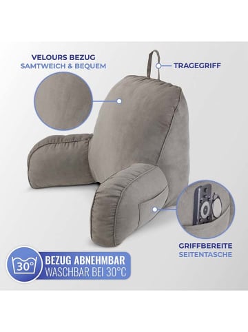 Wenko Rückenkissen in Grau - (B)76 x (H)46 x (T)40 cm