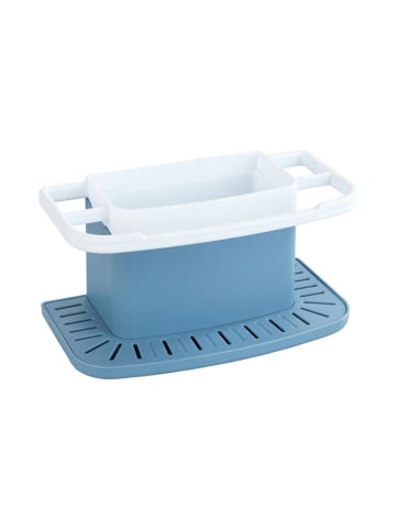 Wenko Gootsteenorganizer "Cosmo" blauw/wit - (B)21 x (H)11 x (D)11,5 cm
