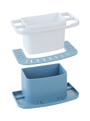 Wenko Gootsteenorganizer "Cosmo" blauw/wit - (B)21 x (H)11 x (D)11,5 cm