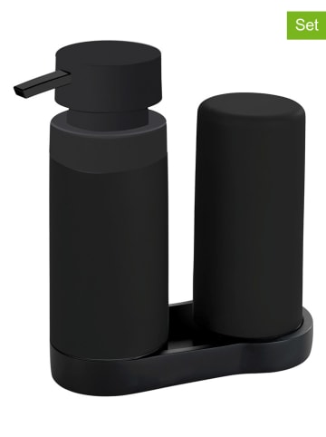 Wenko 3-delige afwasset "Easy Squeez-e" zwart