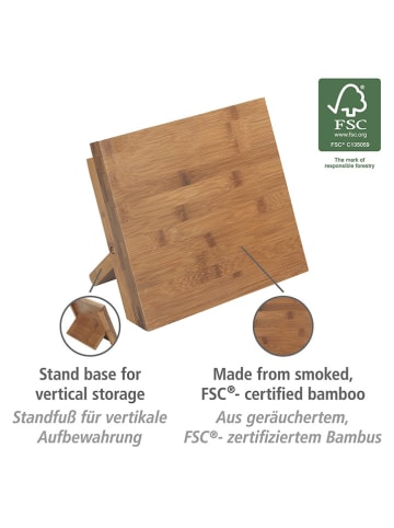 Wenko Stojak magnetyczny w kolorze jasnobrązowym na noże - 21 x 23,5 cm