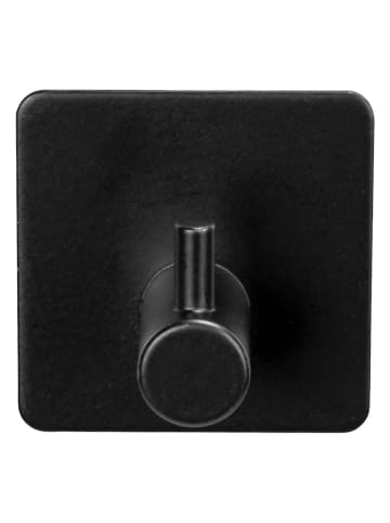 Wenko 2er-Set: Wandhaken "Ureo" in Schwarz - (B)4,5 x (H)4,5 cm