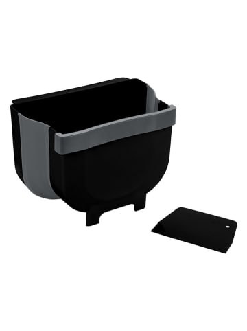 Wenko Tür-Abfalleimer "Fago" in Schwarz - (B)25,5 x (H)18 x (T)18 cm