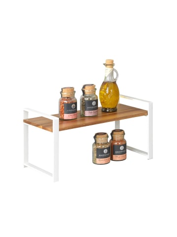 Wenko Keukenkast "Louisa" bamboe/wit - (B)20 x (H)40 x (D)20 cm