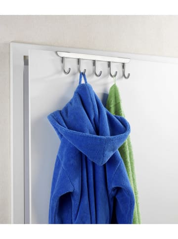 Wenko Türgarderobe "Asola" in Silber - (B)36 x (H)10 x (T)6 cm