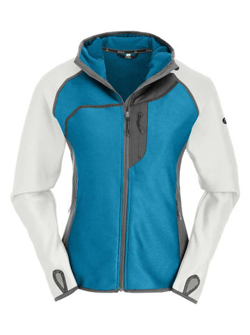 Maul Sport Fleecejacke "Chiemgau II" in Petrol/ Weiß