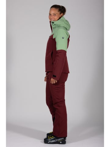 Maul Sport Ski-/ Snowboardjacke "Schneeberg" in Bordeaux/ Grün