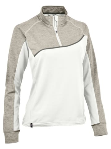 Maul Sport Funktionslongsleeve "Nettetal fresh" in Weiß/ Grau