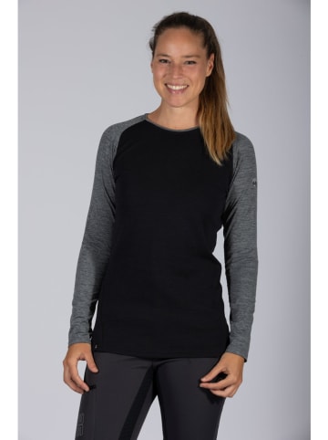 Maul Sport Funktionslongsleeve "Eibelkopf fresh" in Schwarz/ Grau