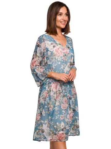 Stylove Jurk turquoise/meerkleurig