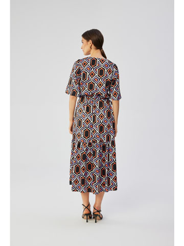 Stylove Sukienka w kolorze czarno-pomarańczowym