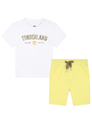 Timberland 2tlg. Outfit in Weiß/ Gelb