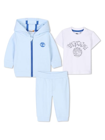 Timberland 3-delige outfit lichtblauw/wit