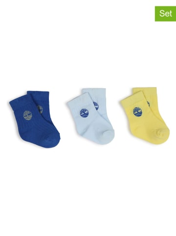 Timberland 3er-Set: Socken in Blau/ Gelb