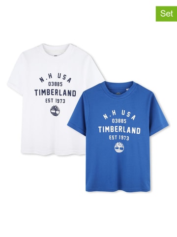 Timberland 2er-Set: Shirts in Weiß/ Blau