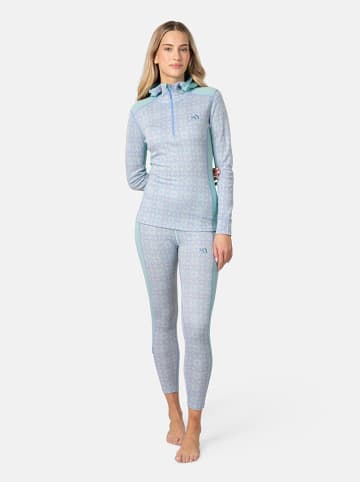 KARI TRAA Merinowoll-Thermounterhose "Rose" in Hellblau/ Mint