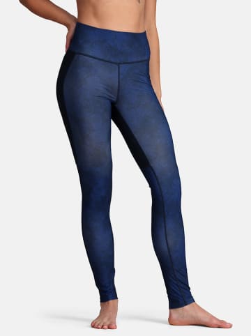 KARI TRAA Trainingsleggings "Fierce" in Dunkelblau/ Schwarz