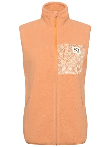 KARI TRAA Kamizelka polarowa "Rothe" w kolorze brzoskwiniowym