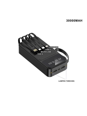 SWEET ACCESS Powerbank w kolorze czarnym - 30.000 mAh