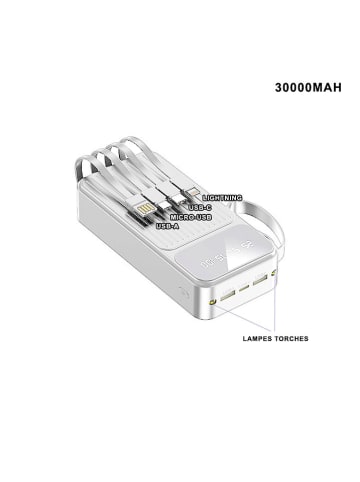 SWEET ACCESS Powerbank w kolorze białym - 30.000 mAh