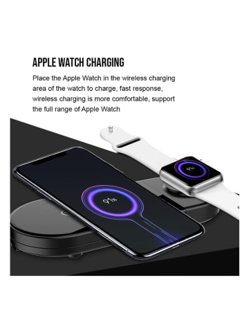 SWEET ACCESS Induktions-Docking-Station in Silber/ Schwarz