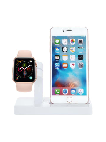 SWEET ACCESS Stacja ładująca 2w1 w kolorze białym do iPhone i Apple Watch