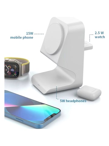 SWEET ACCESS Stacja ładująca 3w1 w kolorze białym