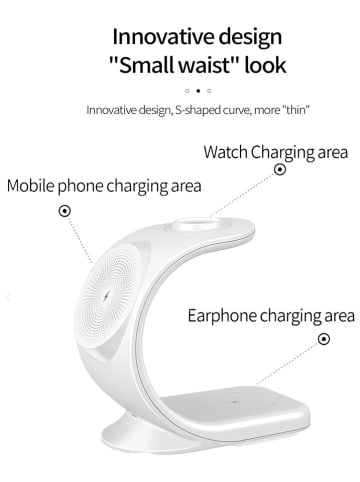 SmartCase Bezprzewodowa stacja ładująca 3w1 w kolorze białym