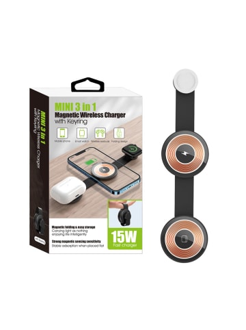 SWEET ACCESS 3in-1-Schnellladestation in Schwarz/ Gold