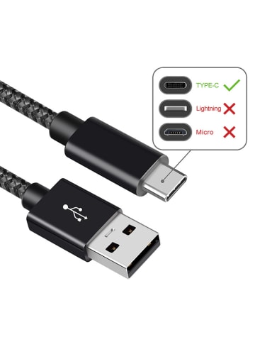 SWEET ACCESS Kabel USB-Typ-C w kolorze czarnym - dł. 2 m