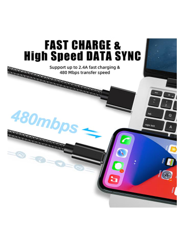 SmartCase Lightning-Kabel in Schwarz - (L)1 m