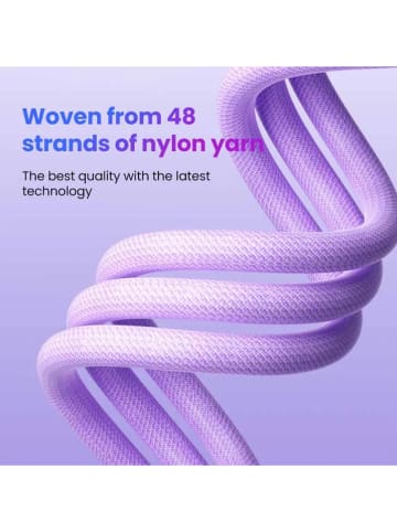 SmartCase USB-Typ-C-Kabel in Lila - (L)1,2 m