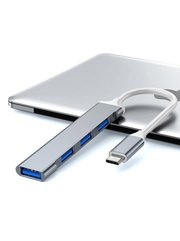 SWEET ACCESS Adapter wieloportowy w kolorze srebrnym