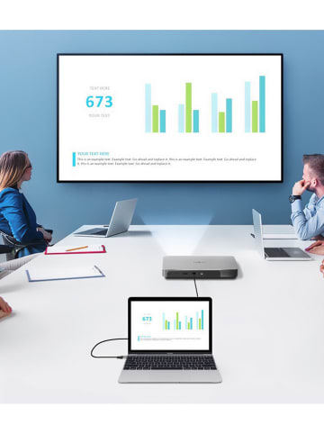 SmartCase Adapter USB-C do HDMI w kolorze srebrno-czarnym
