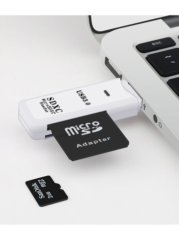 SmartCase Czytnik 2w1 w kolorze białym do kart Micro SD i USB 3.0