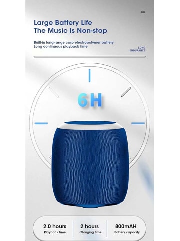 SWEET ACCESS Bluetooth-Lautsprecher mit LED-Beleuchtung in Dunkelblau
