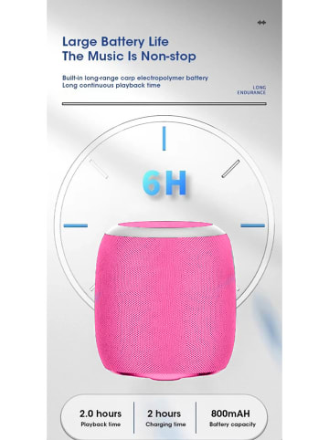 SmartCase Bluetooth-Lautsprecher in Rosa in Pink