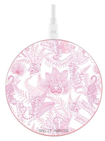 SWEET ACCESS Induktions-Ladestation "Pink Jungle" in Pink/ Weiß