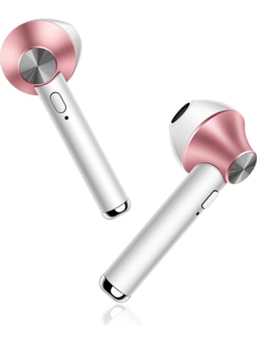 SWEET ACCESS Kabellose Bluetooth-In-Ear-Kopfhörer in Weiß/ Roségold