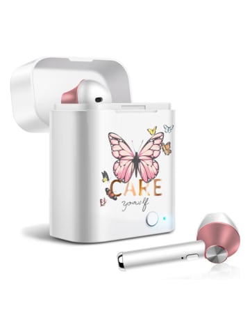 SWEET ACCESS Kabellose Bluetooth-In-Ear-Kopfhörer in Weiß/ Roségold