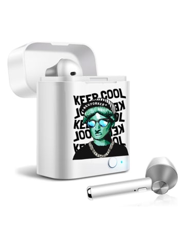 SWEET ACCESS Kabellose Bluetooth-In-Ear-Kopfhörer in Weiß/ Silber