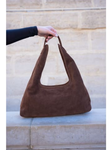 maison héritage PARIS Skórzana torebka "Isar" w kolorze brązowym - 36 x 16 x 11 cm