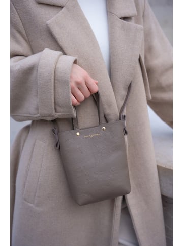 maison héritage PARIS Leren schoudertas "Skadi" taupe - (B)14 x (H)20 x (D)4,5 cm