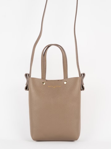 maison héritage PARIS Leren schoudertas "Skadi" taupe - (B)14 x (H)20 x (D)4,5 cm