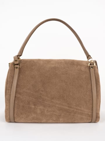 maison héritage PARIS Leren schoudertas "Flexi" taupe - (B)34 x (H)27 x (D)17 cm