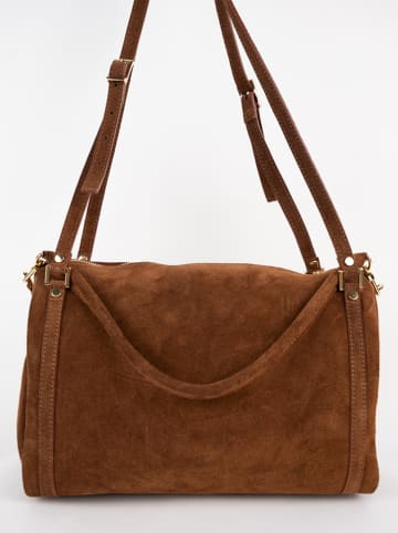 maison héritage PARIS Leren schoudertas "Flexi" bruin - (B)34 x (H)27 x (D)17 cm