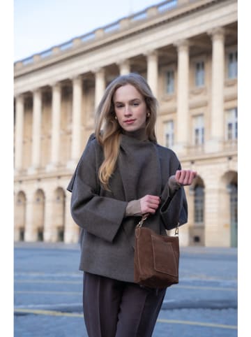 maison héritage PARIS Leren handtas "Mini Leyla" bruin - (B)12 x (H)20 x (D)11 cm