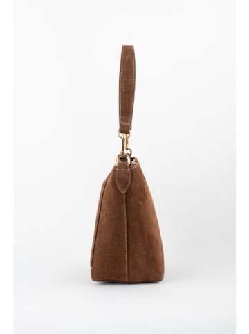 maison héritage PARIS Leder-Henkeltasche "Leyla" in Braun - (B)28 x (H)26 x (T)14 cm